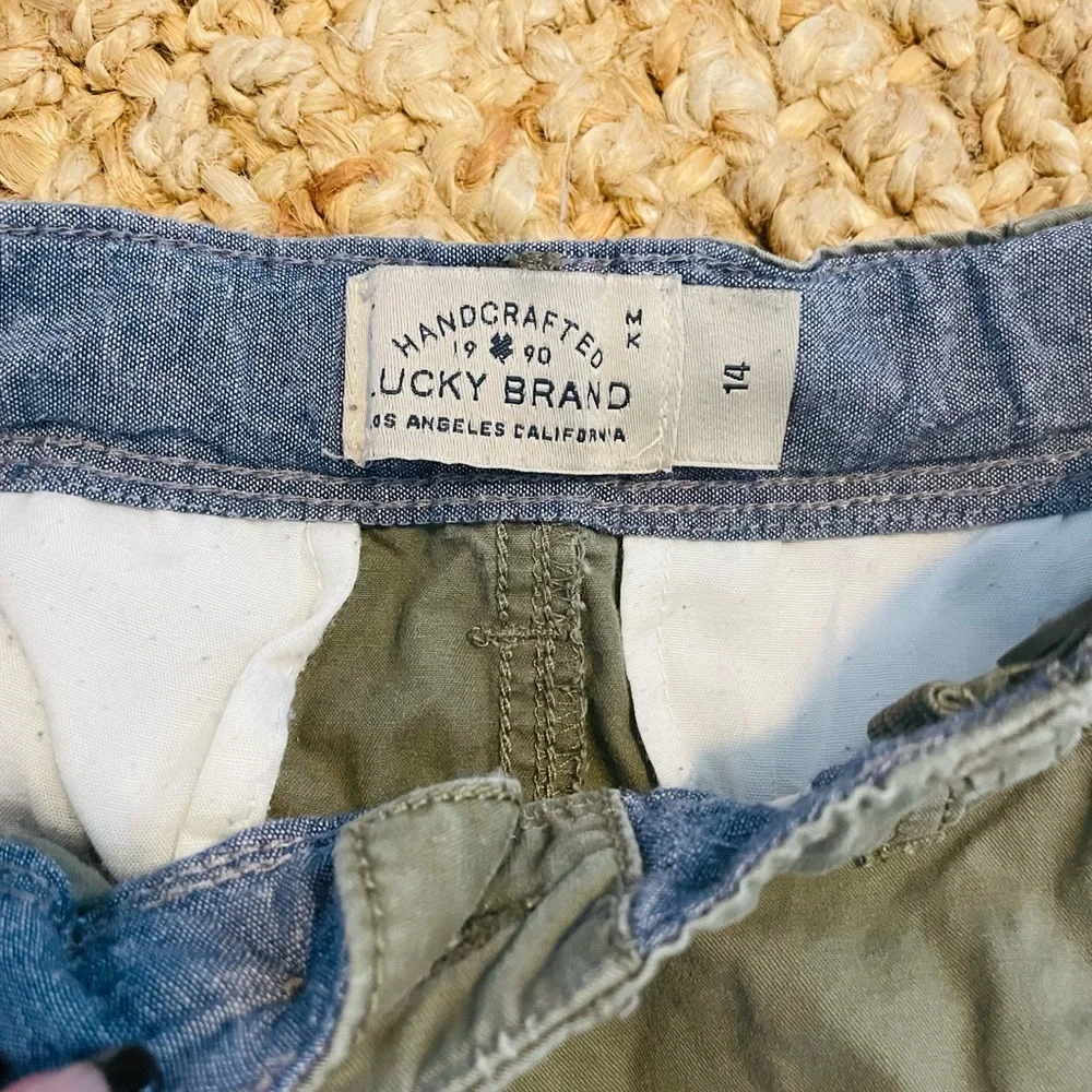 Lucky Brand 14 Green Boys cargo Shorts